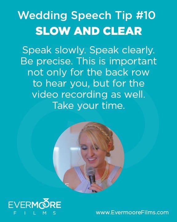 Slow and Clear | Wedding Speech Tip #10 | Evermoore Films