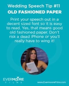 Old Fashioned Paper | Wedding Speech Tip #11 | Evermoore Films