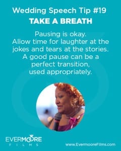 Take a Breath | Wedding Speech Tip #19 | Evermoore Films