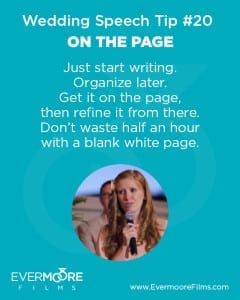 On the Page | Wedding Speech Tip #20 | Evermoore Films