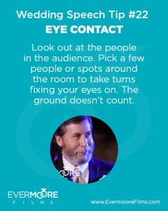 Eye Contact | Wedding Speech Tip #22 | Evermoore Films