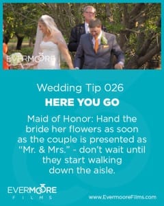 Here You Go | Wedding Tip 026 | Evermoore Films