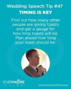 Timing is Key | Wedding Speech Tip #47 | Evermoore Films