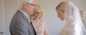 Father of the Bride and Mother of the Bride praying with the bride before her big day! | www.EvermooreFilms.com