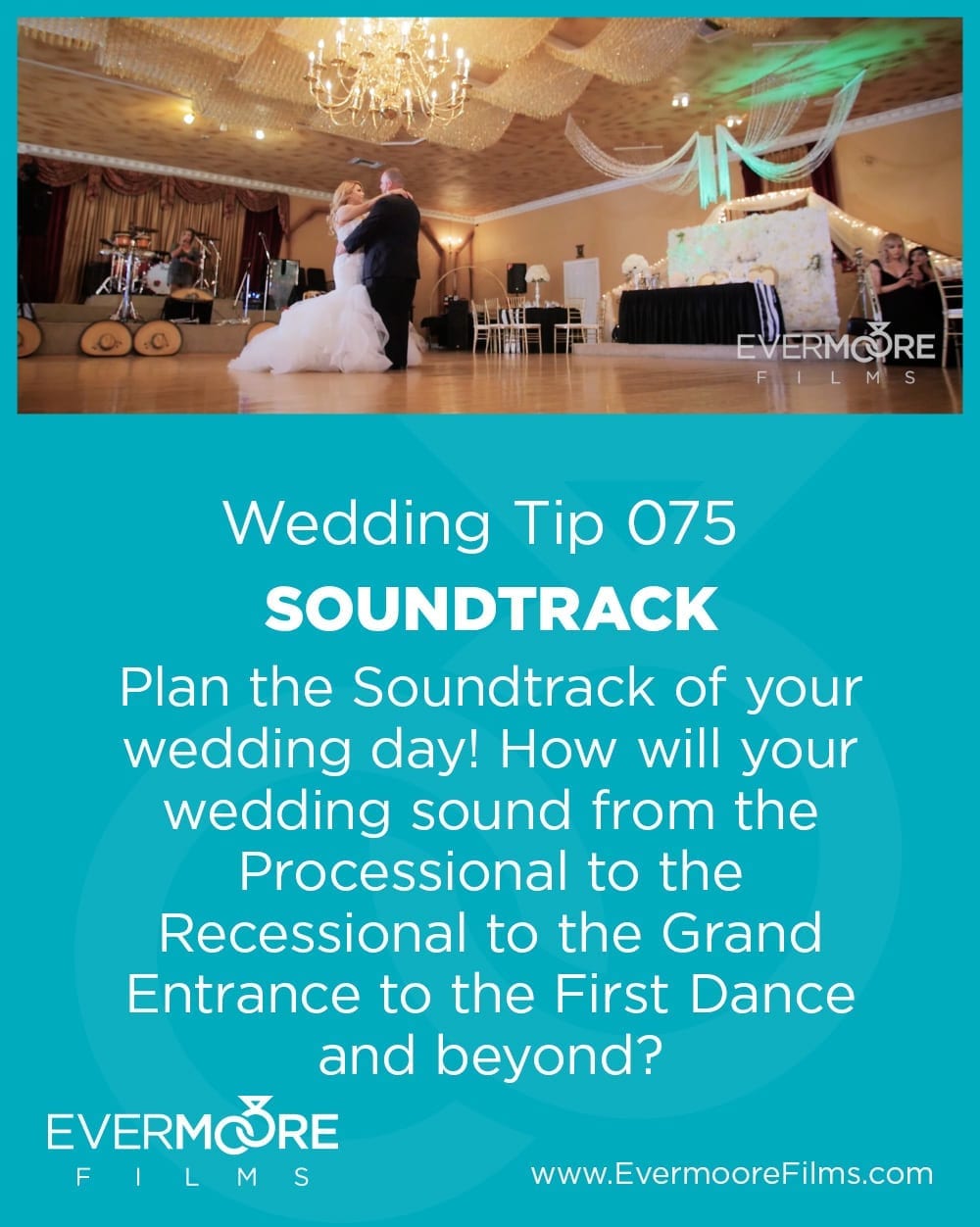 Think about what music you want for your wedding! | www.EvermooreFilms.com