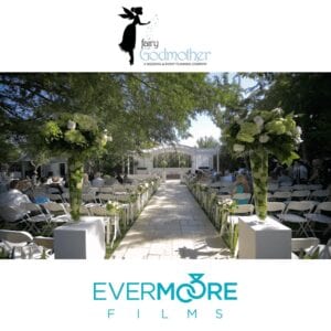 Stately, elegant, fresh, these lime-filled vases stood tall and beautiful at this beautiful garden wedding ceremony | www.EvermooreFilms.com