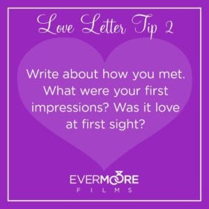 Tips about writing your love letter on your wedding day to your spouse for them to read before you see them! | www.EvermooreFilms.com