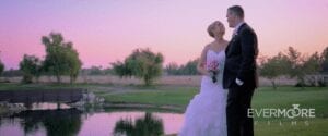 Beautiful bride and groom at sunset! | www.EvermooreFilms.com