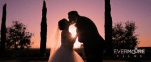The perfect sunset kiss for a romantic fall wedding | www.EvermooreFilms.com